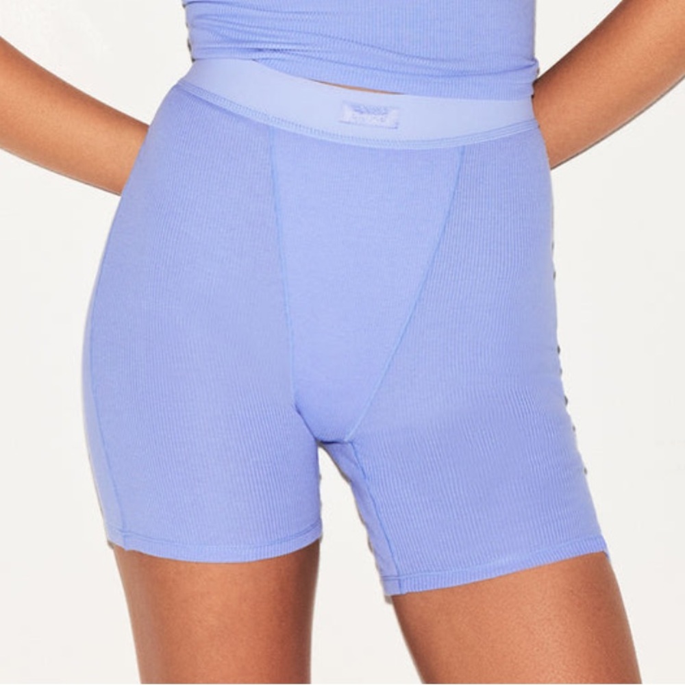 SKIMS Purple Boxer Briefs in blue violet